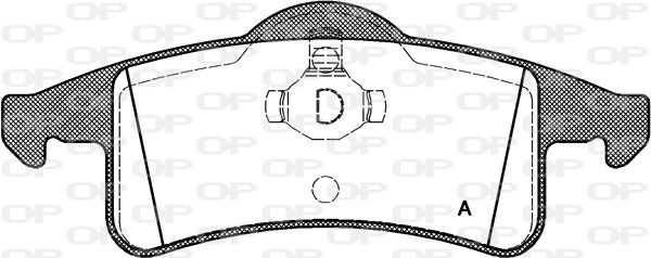 OPEN PARTS stabdžių trinkelių rinkinys, diskinis stabdys BPA0758.00